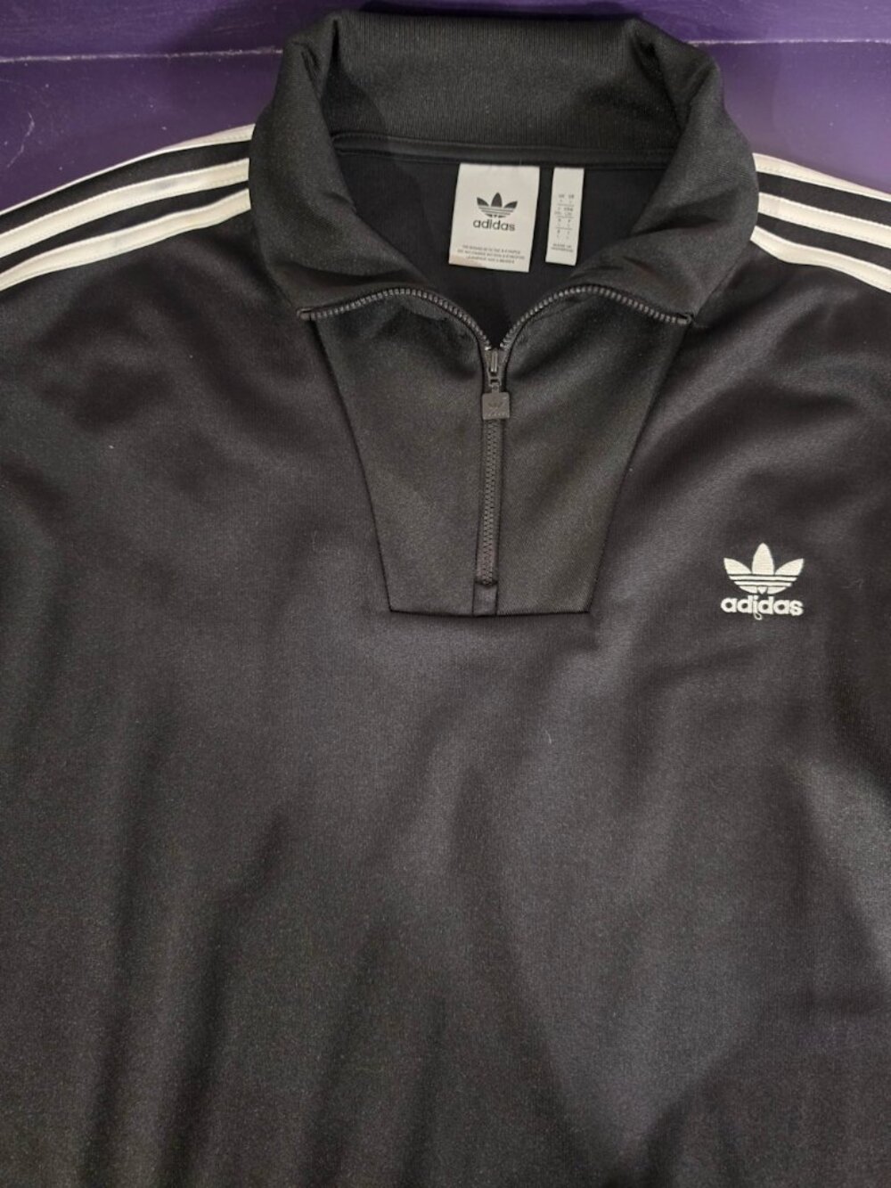 Adidas Originals quarter zip pullover jogger track jacket